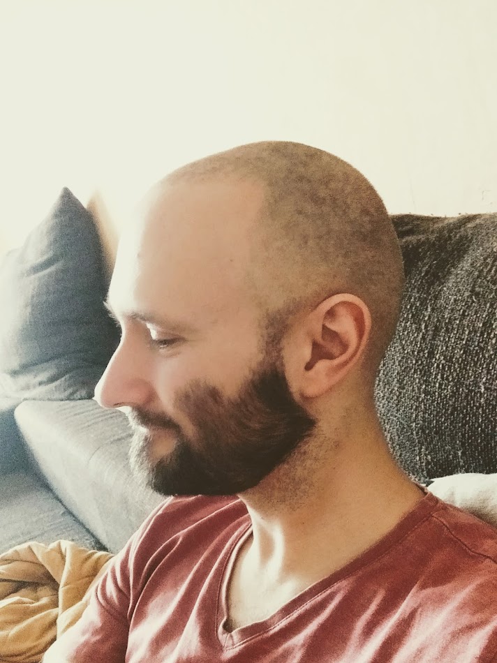 My morning face surrounded by hair!